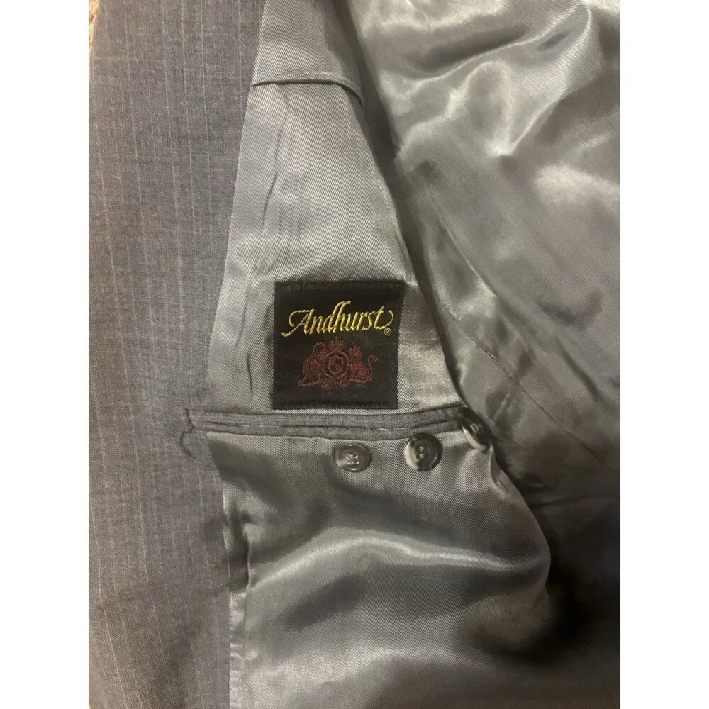 Andhurst Gray Suit Jacket Used 42L Made In Romania